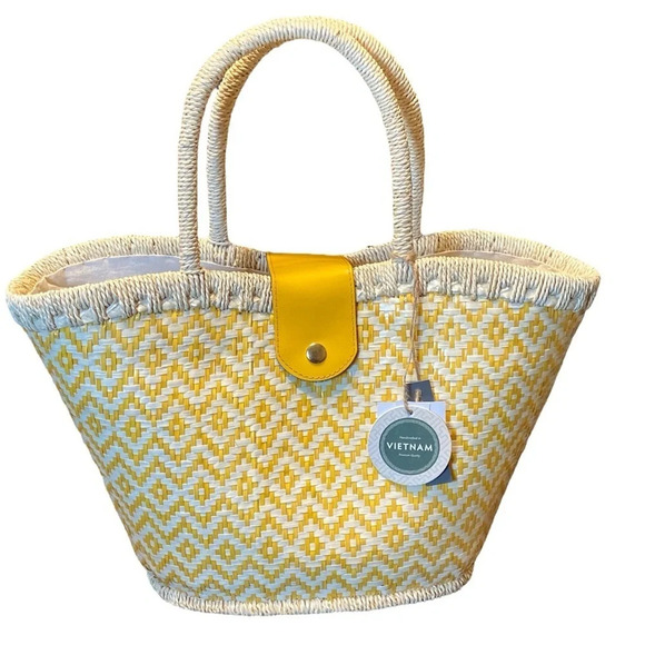 🌻 Yellow and cream summer bag 🌻 - Picture 1 of 4